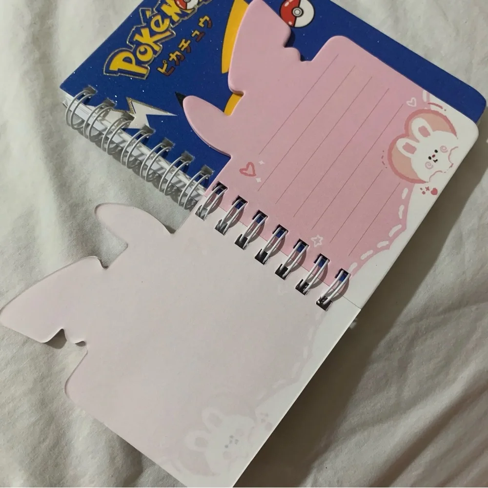 Blue Pokemon Pikachu Glitter Mini Spiral Notebook